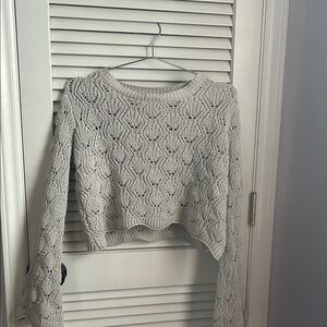 Miami Cream Textured Knit Sweater